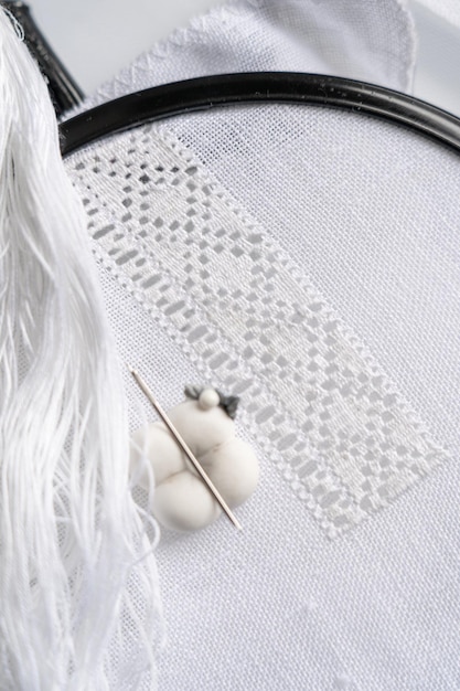 haftowane rękodzieło na płótnie